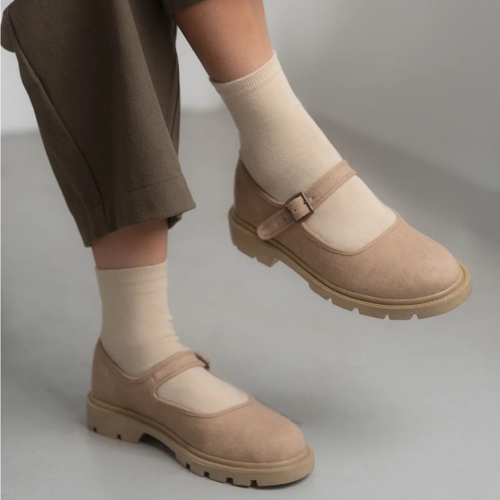 Small Lot Co. Lug Sole Mary Jane in cafe (9)